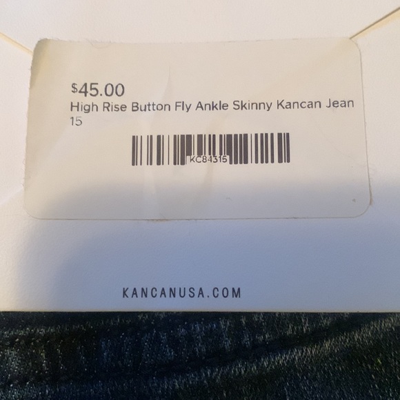 KANCAN High rise, button fly ankle skinny jeans.tags attached. - Picture 8 of 8